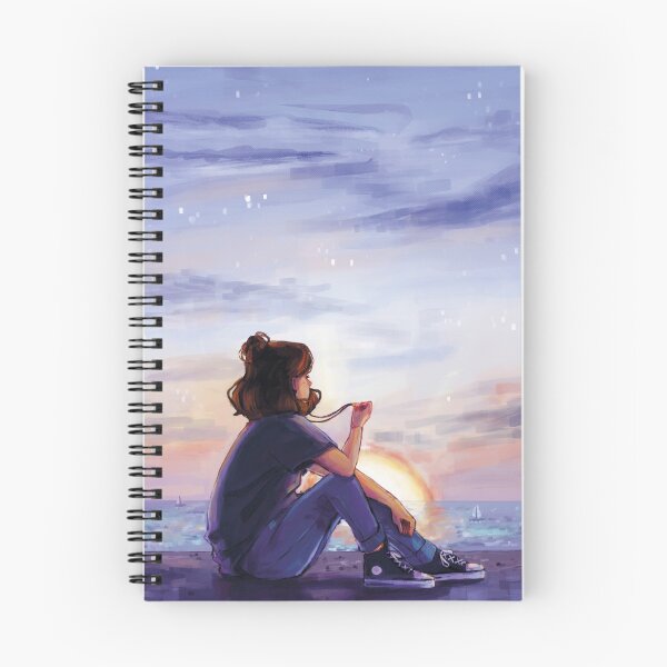Item preview, Sunset & Sea - Illustration designed and sold by Catstyle / Marin Duret.