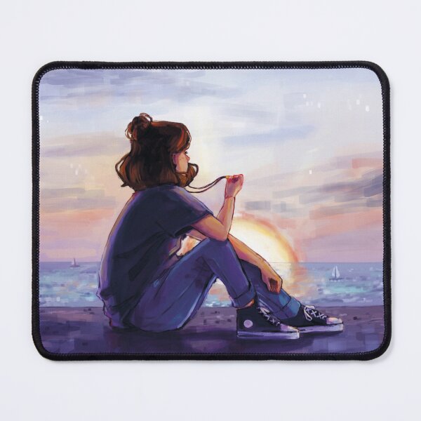 Item preview, Sunset & Sea - Illustration designed and sold by Catstyle / Marin Duret.