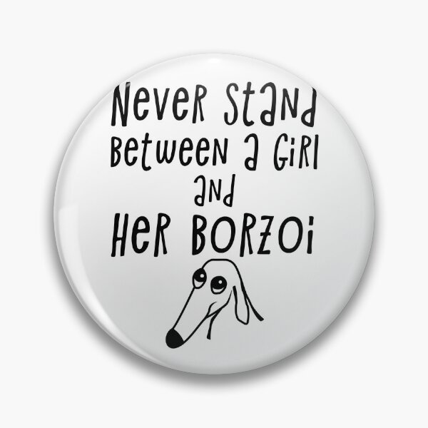 Item preview, Never Stand Between a Girl and Her Borzoi – Minimalist Dog Silhouette Design designed and sold by SofiaTrendShirt.