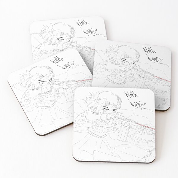 Item preview, Anime Girl Sniper – “With Love” Minimalist Line Art designed and sold by DemoDixy Arts.