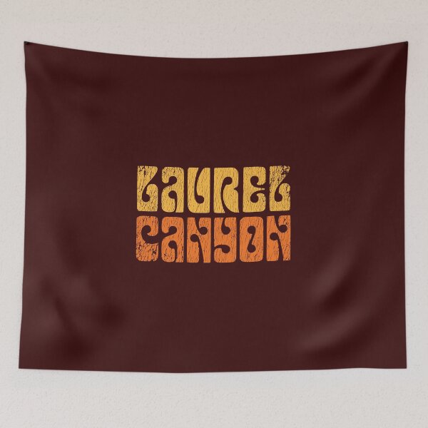 Item preview, Laurel Canyon seventies trippy hippie print - worn, aged finish designed and sold by retropetrol.
