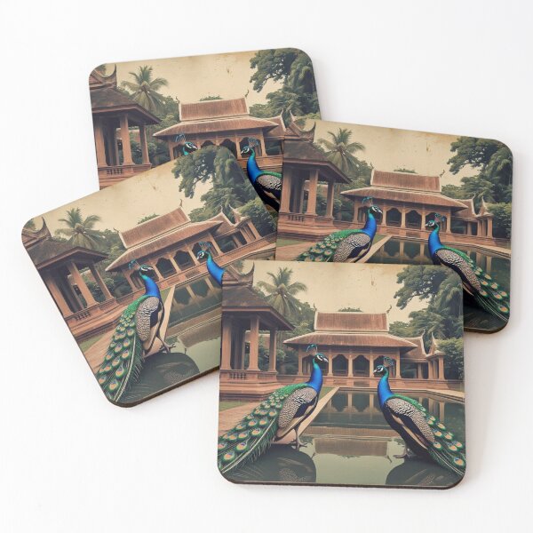 Item preview, Vintage Thai Royal Peacocks by the Pavilion designed and sold by LuckyPlus.