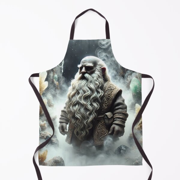Item preview, "Bombur – Norse Dwarf Among Crystals | Mythic Fantasy Dvergr Art Print" designed and sold by Umbra666.
