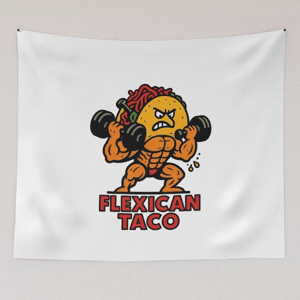 Item preview, Flexican Taco – Funny Gym Foodie Design designed and sold by Enea Kelo.