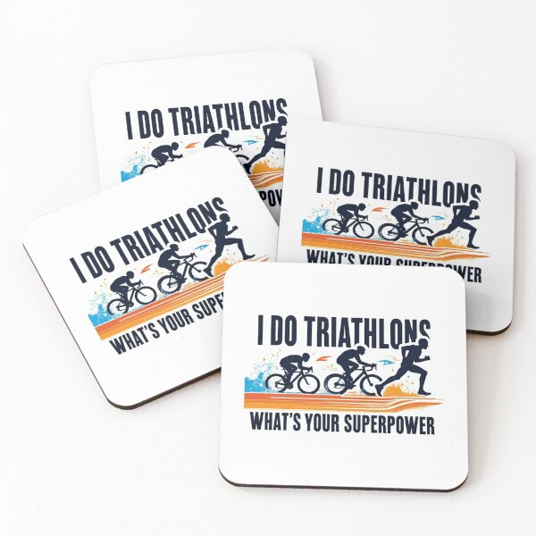 Item preview, I Do Triathlons – What’s Your Superpower? | Motivational Triathlon Design designed and sold by Triathlongram.