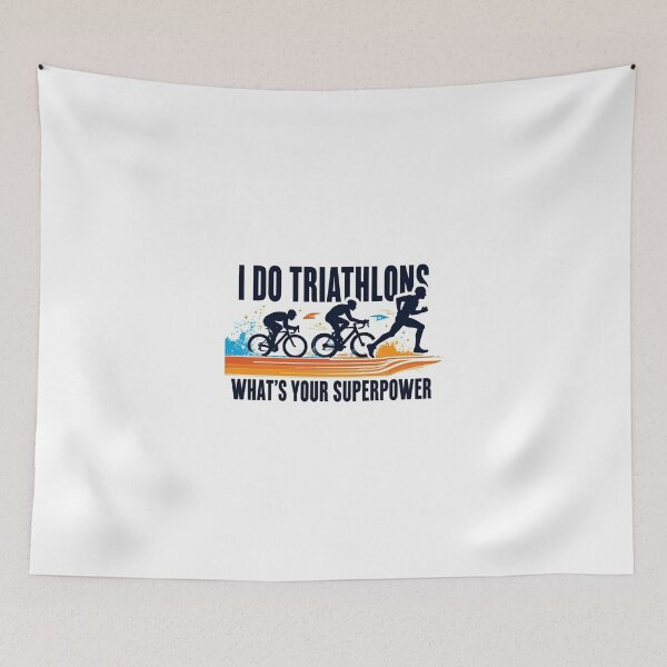 Item preview, I Do Triathlons – What’s Your Superpower? | Motivational Triathlon Design designed and sold by Triathlongram.