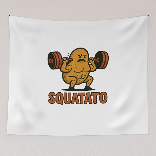 Item preview, Squatato – Funny Potato Gym Lifting Design designed and sold by Enea Kelo.