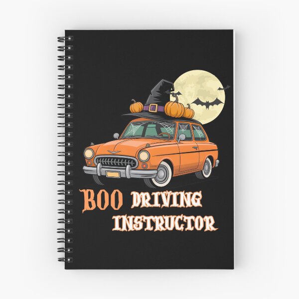Item preview, Boo Driver Instructor – Cute Halloween Car with Witch Hat and Pumpkins designed and sold by PeteLawliiet.