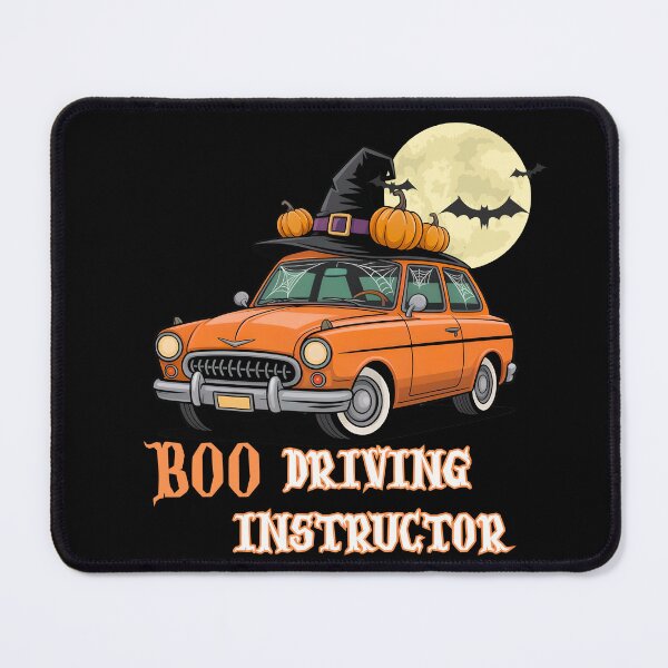 Item preview, Boo Driver Instructor – Cute Halloween Car with Witch Hat and Pumpkins designed and sold by PeteLawliiet.