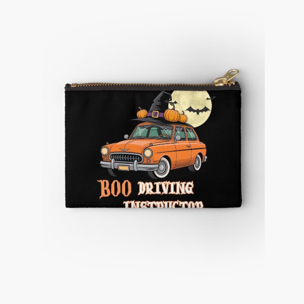 Item preview, Boo Driver Instructor – Cute Halloween Car with Witch Hat and Pumpkins designed and sold by PeteLawliiet.