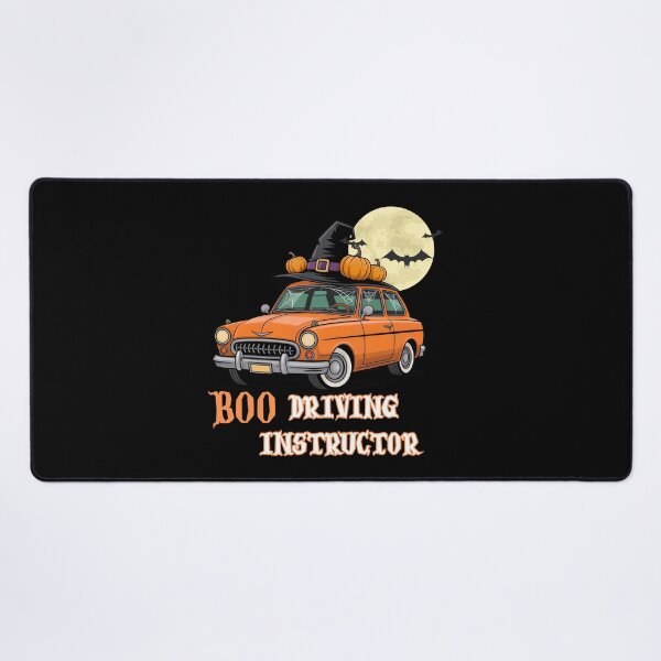 Item preview, Boo Driver Instructor – Cute Halloween Car with Witch Hat and Pumpkins designed and sold by PeteLawliiet.