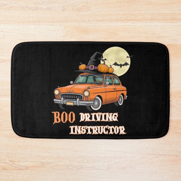 Item preview, Boo Driver Instructor – Cute Halloween Car with Witch Hat and Pumpkins designed and sold by PeteLawliiet.