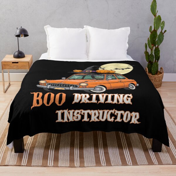 Item preview, Boo Driver Instructor – Cute Halloween Car with Witch Hat and Pumpkins designed and sold by PeteLawliiet.