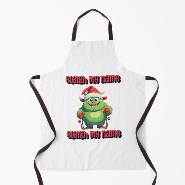 Item preview, Sleigh My Name Cute Green Monster Christmas Design designed and sold by The Sticker Cove.