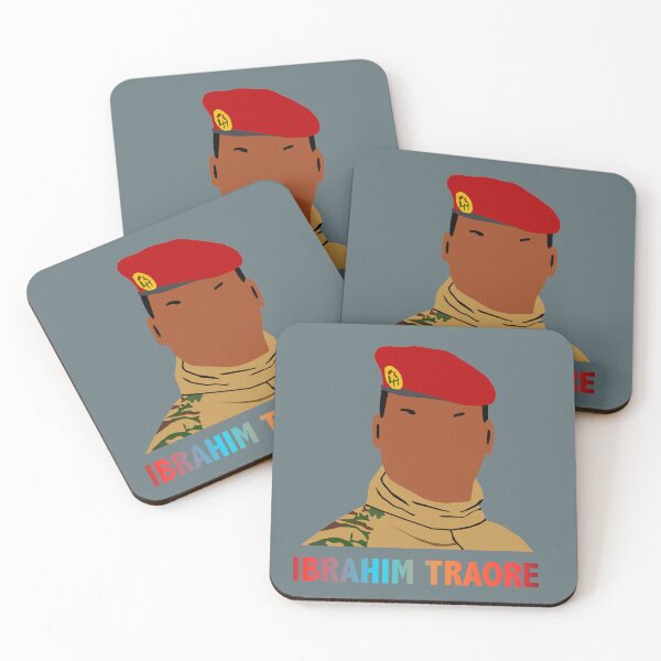 Item preview, Ibrahim Traoré illustration designed and sold by ZooStateofMind.