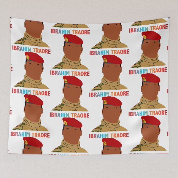 Item preview, Ibrahim Traoré illustration designed and sold by ZooStateofMind.