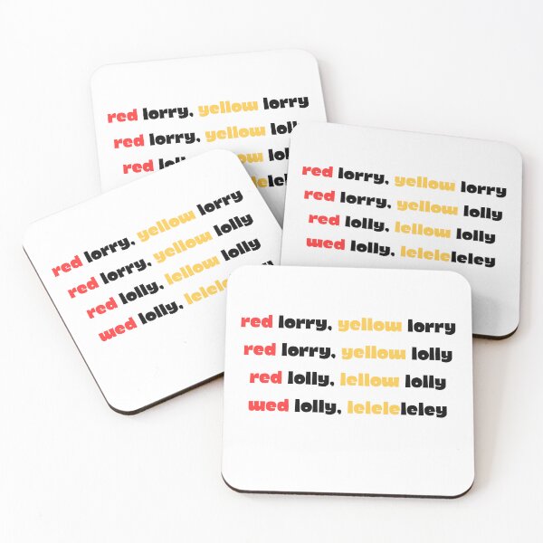 Item preview, Red Lorry Tongue Twister designed and sold by clawinyourback.