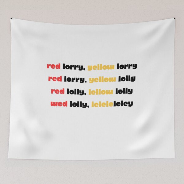 Item preview, Red Lorry Tongue Twister designed and sold by clawinyourback.