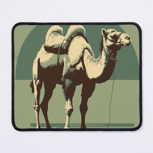 Item preview, Vintage-Style Illustration of a Bactrian Camel in Desert Tones designed and sold by Royalsticker.
