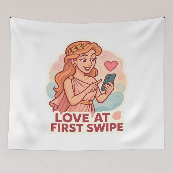 Item preview, Love at First Swipe – Aphrodite Modern Dating Art designed and sold by Cheerioza.