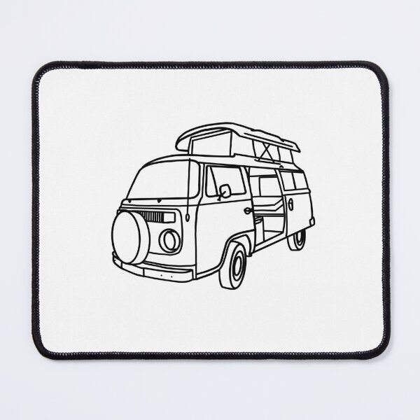 Item preview, Retro camper van line art drawing designed and sold by ElceMare.
