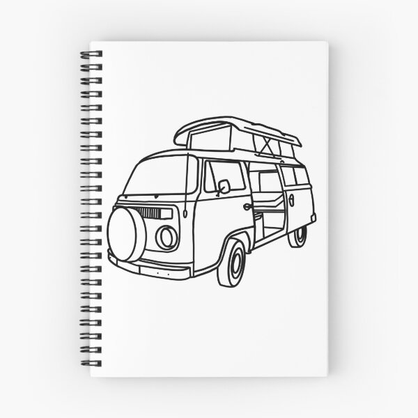 Item preview, Retro camper van line art drawing designed and sold by ElceMare.