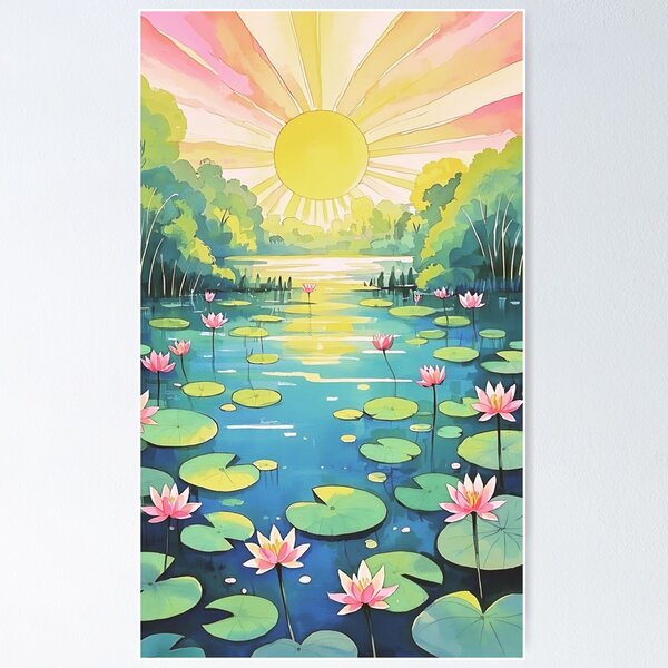 Item preview, Capricious Lilies on the Serene Lake designed and sold by AOCollections.