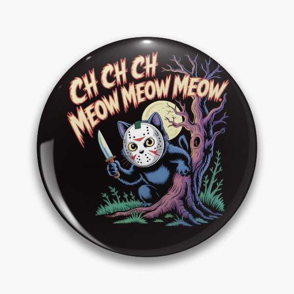Item preview, Ch Ch Ch Meow Meow Meow – Vintage Halloween Horror Cat Cartoon designed and sold by Slavicsoul.