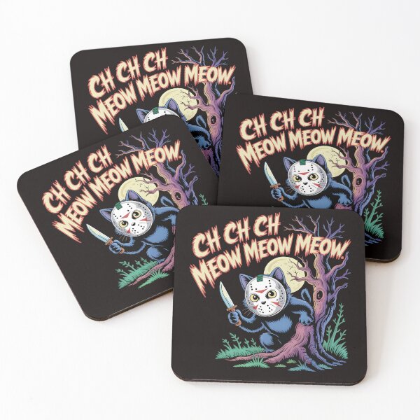 Item preview, Ch Ch Ch Meow Meow Meow – Vintage Halloween Horror Cat Cartoon designed and sold by Slavicsoul.