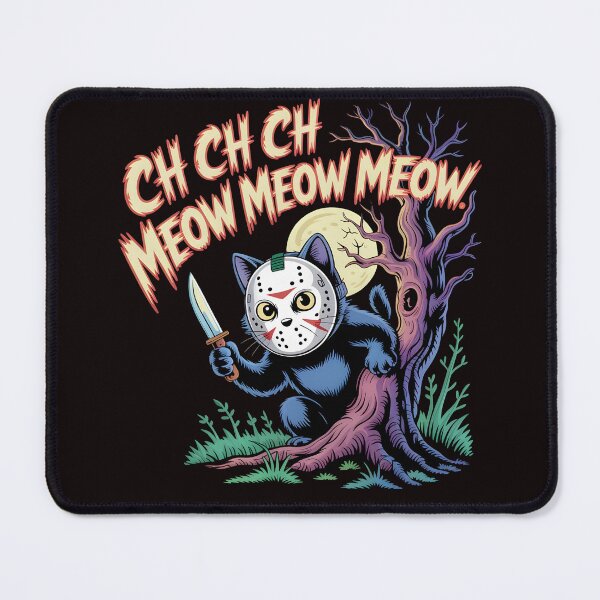 Item preview, Ch Ch Ch Meow Meow Meow – Vintage Halloween Horror Cat Cartoon designed and sold by Slavicsoul.