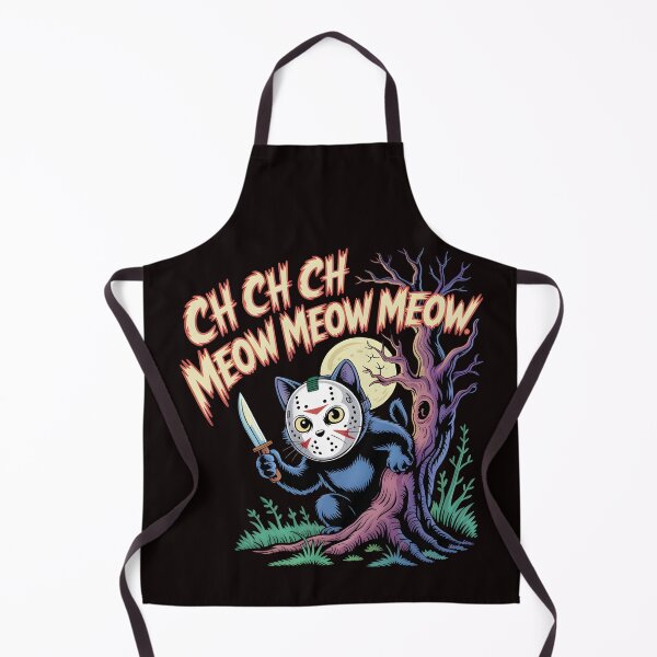 Item preview, Ch Ch Ch Meow Meow Meow – Vintage Halloween Horror Cat Cartoon designed and sold by Slavicsoul.