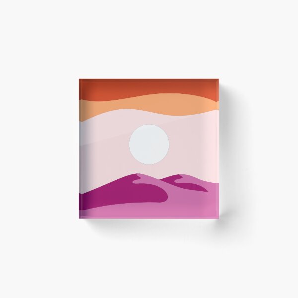 Item preview, Lesbian Desert Landscape Subtle Pride Sapphic Flag Queer designed and sold by impossiblesoul.