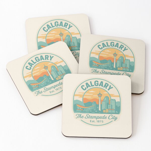 Item preview, Calgary Vintage Spring Sticker – “The Stampede City” Retro Skyline with Est. 1875 designed and sold by Nathan28ings.