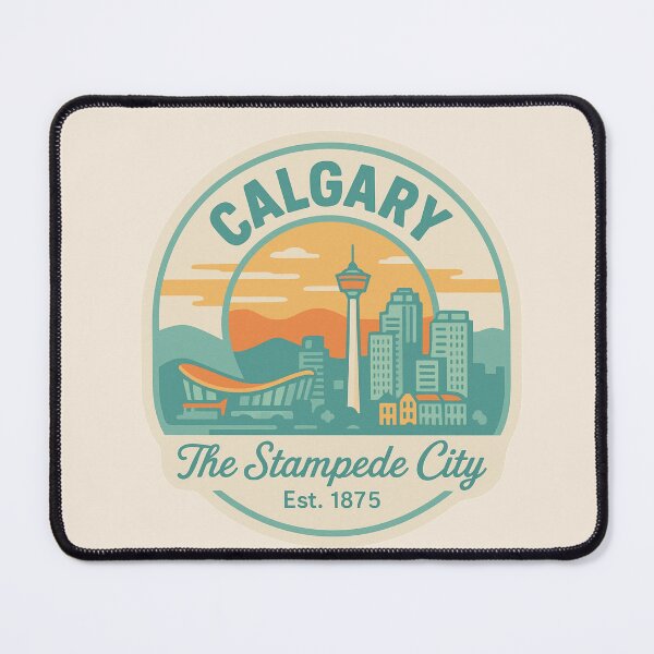 Item preview, Calgary Vintage Spring Sticker – “The Stampede City” Retro Skyline with Est. 1875 designed and sold by Nathan28ings.