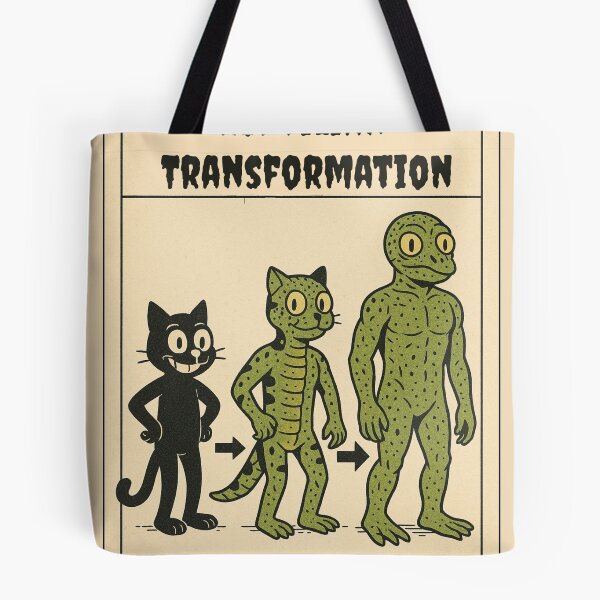 Item preview, Retro Lizard Cat Transformation designed and sold by PitchBlackIcon.