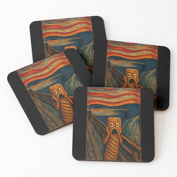 Item preview, The Scream of the Sausage Roll – British Snack Parody Print designed and sold by WhisperFrame.