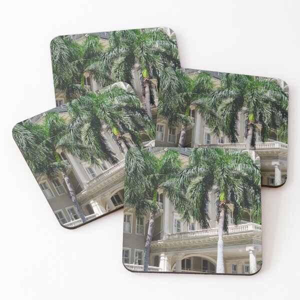 Item preview, Historic Hawaiian Hotel with Palm Trees designed and sold by throughmyeyesM.