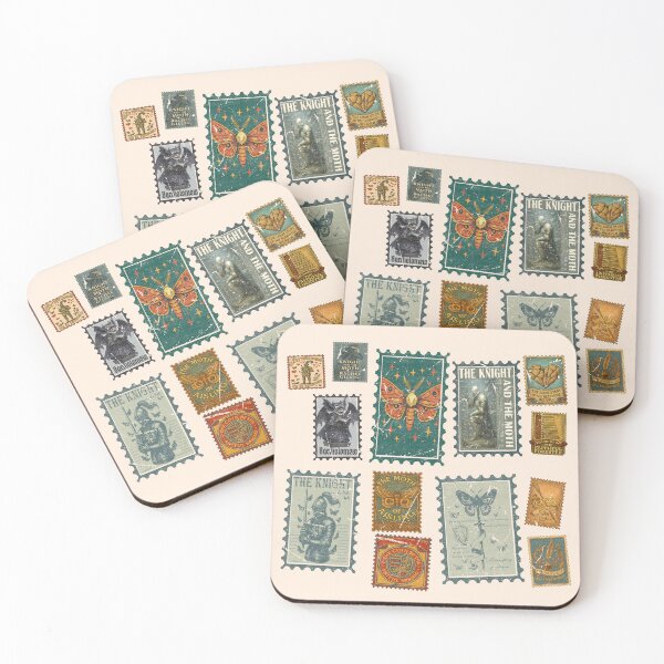 Item preview, Knight and the Moth Vintage Book Stamp Bartholomew Bookish designed and sold by RamblingsRose.