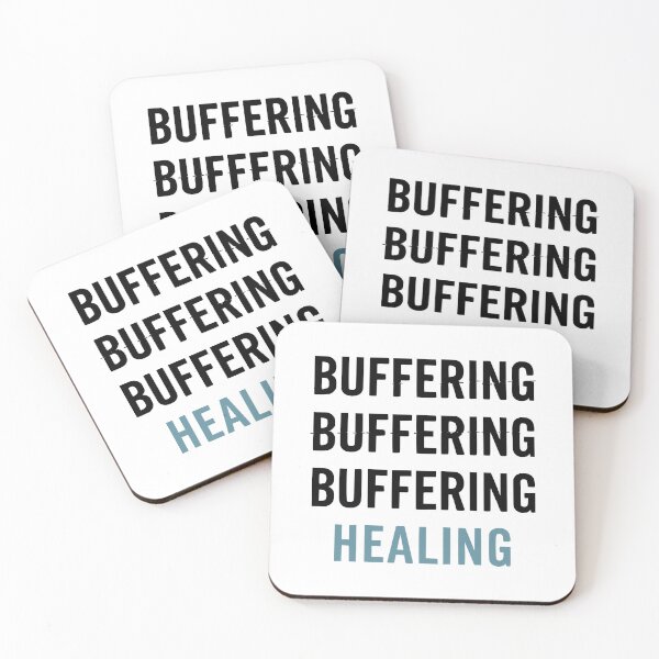Item preview, “BUFFERING / BUFFERING / HEALING” Tee designed and sold by Mike Draws.