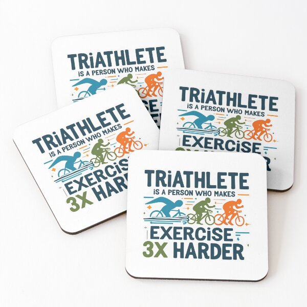 Item preview, Triathlete – A Person Who Makes Exercise 3x Harder | Funny Triathlon Design designed and sold by Triathlongram.