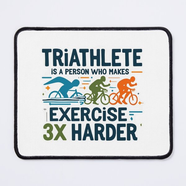 Item preview, Triathlete – A Person Who Makes Exercise 3x Harder | Funny Triathlon Design designed and sold by Triathlongram.