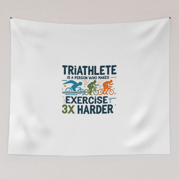 Item preview, Triathlete – A Person Who Makes Exercise 3x Harder | Funny Triathlon Design designed and sold by Triathlongram.