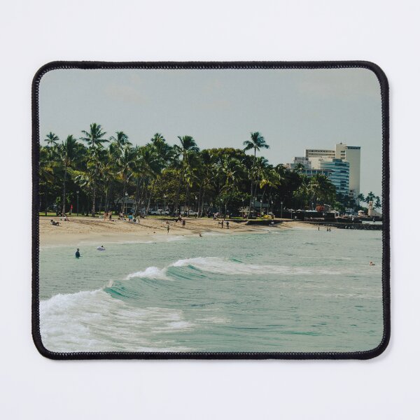 Item preview, Waikīkī Beach with Palm Trees and Waves designed and sold by throughmyeyesM.