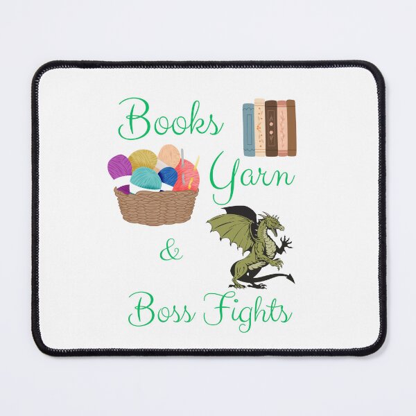Item preview, Books, Yarn, and Boss Fights designed and sold by Grind-Stitch.