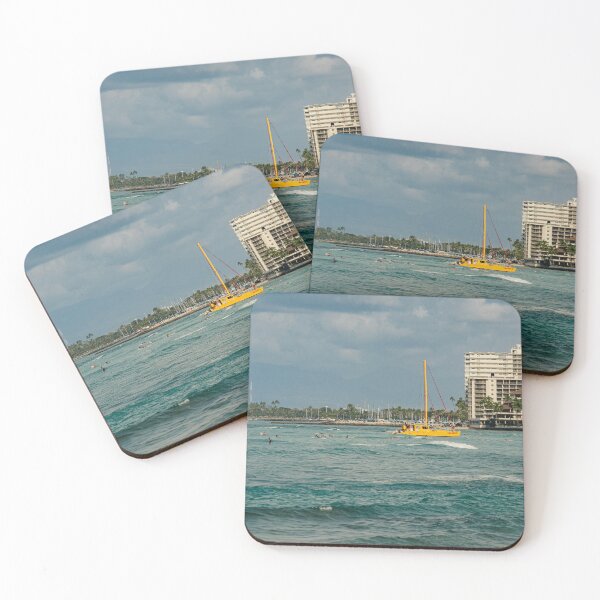 Item preview, Yellow Catamaran in Waikīkī Waters designed and sold by throughmyeyesM.