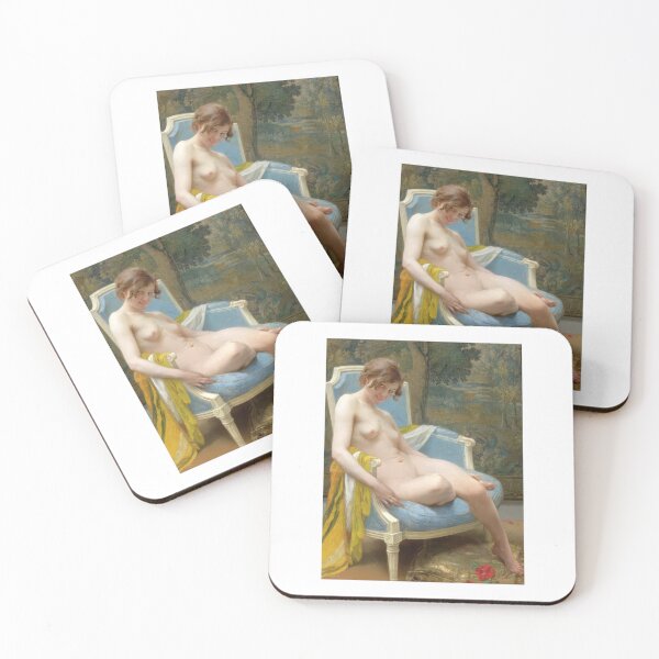 Item preview, Daphné Nude Woman in Blue Chair Guillaume Seignac designed and sold by TeeARTHY.