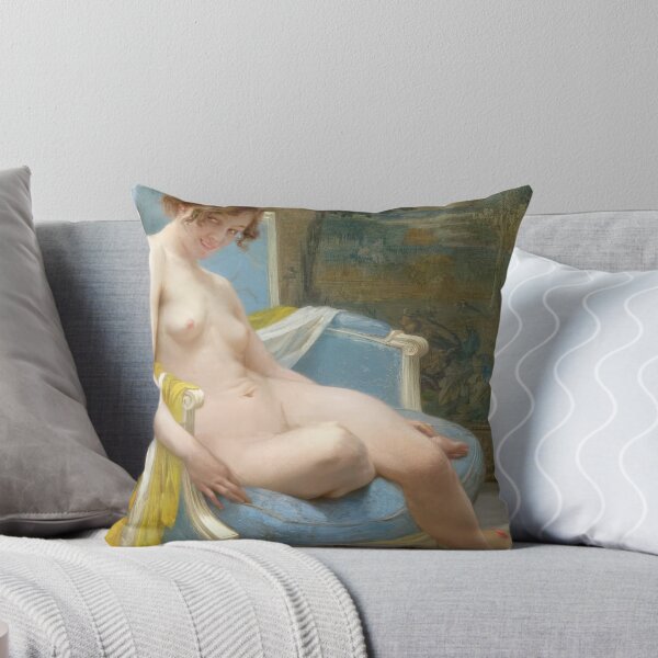 Item preview, Daphné Nude Woman in Blue Chair Guillaume Seignac designed and sold by TeeARTHY.