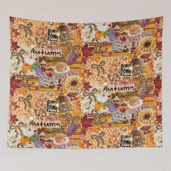 Item preview, Orange Fall Pumpkin Coquette Collage Preppy  designed and sold by Tetete.