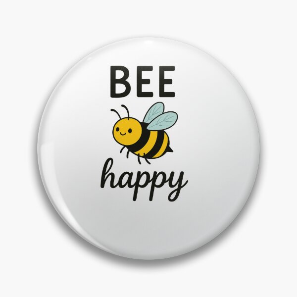 Item preview, BEE Happy – Cute Cartoon Bee with Positive Quote designed and sold by suszak24.