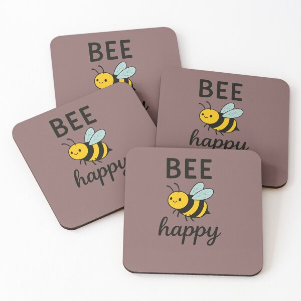 Item preview, BEE Happy – Cute Cartoon Bee with Positive Quote designed and sold by suszak24.
